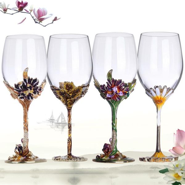 enamel wine glass upscale wedding gifts crystal glass metal base reception bar european style creative red wine cup
enamel wine glass upscale wedding gifts crystal glass metal base reception bar european style creative red wine cup