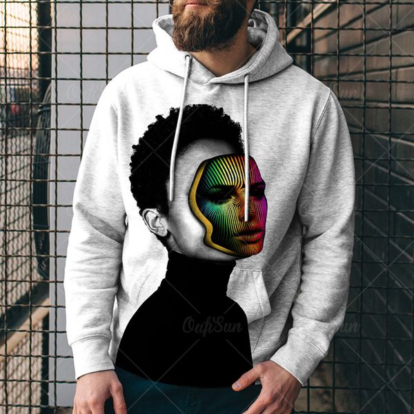 men's printed loose hooded 3d digital horror printed sweaters discount a1re, Black
men's printed loose hooded 3d digital horror printed sweaters discount a1re, Black