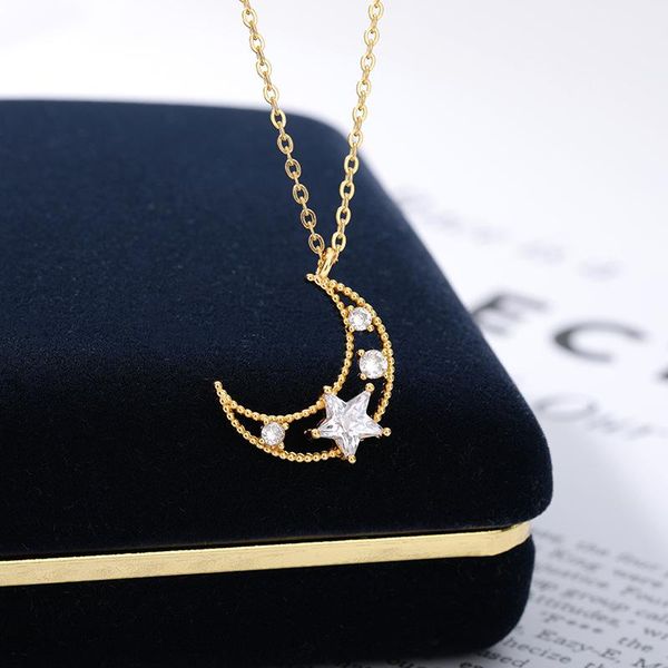 pendant necklaces shining love moon star zircon & pendants stainless steel chain choker necklace collar women statement jewelry bijoux, Silver
pendant necklaces shining love moon star zircon & pendants stainless steel chain choker necklace collar women statement jewelry bijoux, Silver