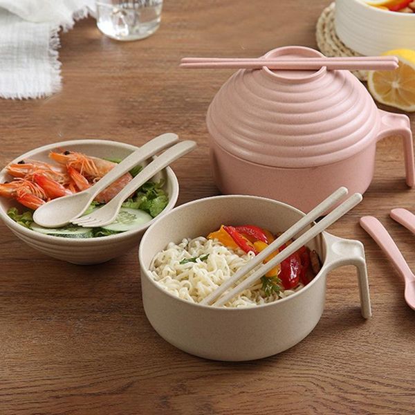 solid bowl set with chopsticks fork spoon wheat fiber bowl with handle cover single tableware instant noodles eco-friendly cute
solid bowl set with chopsticks fork spoon wheat fiber bowl with handle cover single tableware instant noodles eco-friendly cute