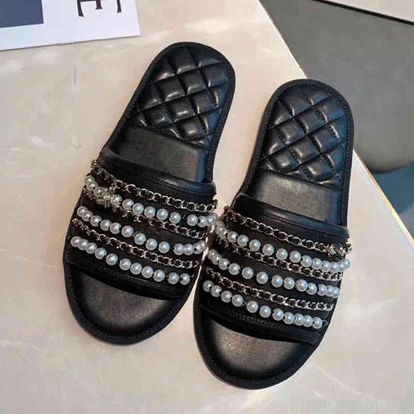 70% off wholesale sandals flip-flops women slippers summer fashion genuine leather pearl mental chain slids runway outdoor feetwear party dr, Black
70% off wholesale sandals flip-flops women slippers summer fashion genuine leather pearl mental chain slids runway outdoor feetwear party dr, Black