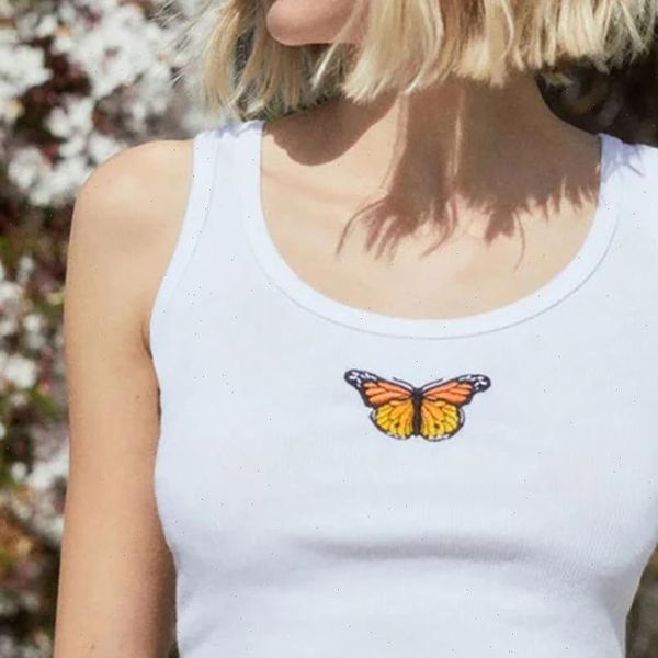 women sleeveless blouse butterfly print cropped halter vest tank party club bustier summer bottoming sports vest crops, White
women sleeveless blouse butterfly print cropped halter vest tank party club bustier summer bottoming sports vest crops, White