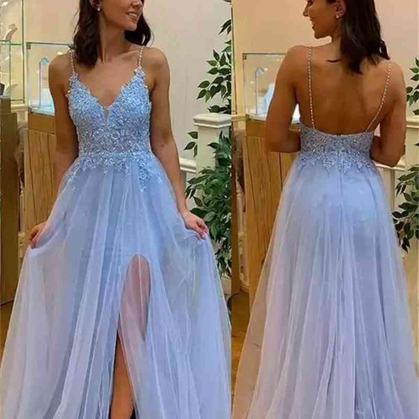party dresses light blue split prom lace applique beaded v neck spaghetti strap a line tulle backless evening gown formal 197q, White;black
party dresses light blue split prom lace applique beaded v neck spaghetti strap a line tulle backless evening gown formal 197q, White;black