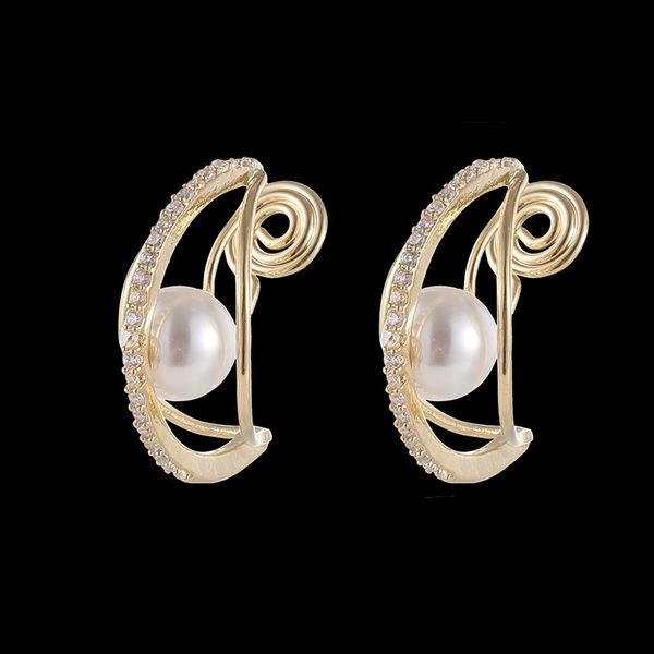 b927 temperament geometric mosquito coil clip no hole pea earrings cool wind elegant pl earrings, Black
b927 temperament geometric mosquito coil clip no hole pea earrings cool wind elegant pl earrings, Black