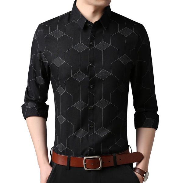 men's casual shirts mens brand shirt 57% cotton diamond pattern for spring autumn broadcloth long sleeve turndown collar a08231207, White;black
men's casual shirts mens brand shirt 57% cotton diamond pattern for spring autumn broadcloth long sleeve turndown collar a08231207, White;black