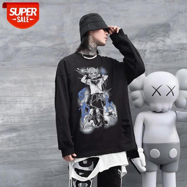 japanese street graffiti hole sweater long-sleeved shirt for men and women hip-hop loose streamers wild batch #gx5n, Black
japanese street graffiti hole sweater long-sleeved shirt for men and women hip-hop loose streamers wild batch #gx5n, Black