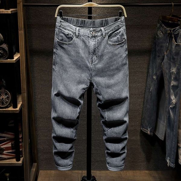 spring and autumn jeans men's brand small feet loose korean fashion gray leisure harem pants, Blue
spring and autumn jeans men's brand small feet loose korean fashion gray leisure harem pants, Blue