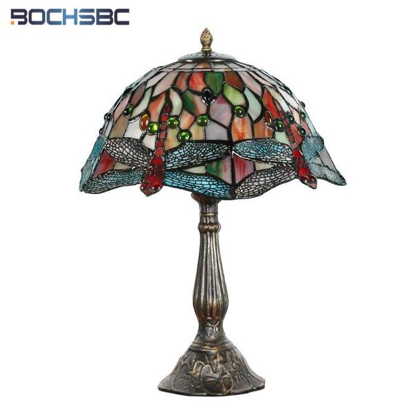 fumat tiffany style red dragonfly colorful stained glass table lamp luxury handcraft art desk light antique dimming switch 12"
fumat tiffany style red dragonfly colorful stained glass table lamp luxury handcraft art desk light antique dimming switch 12"