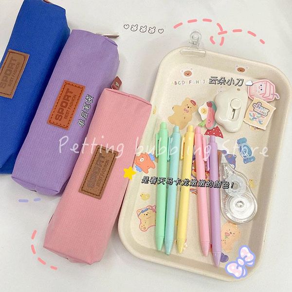 pencil cases japanese macarons square oxford cloth case large capacity high-value student party stationery box
pencil cases japanese macarons square oxford cloth case large capacity high-value student party stationery box