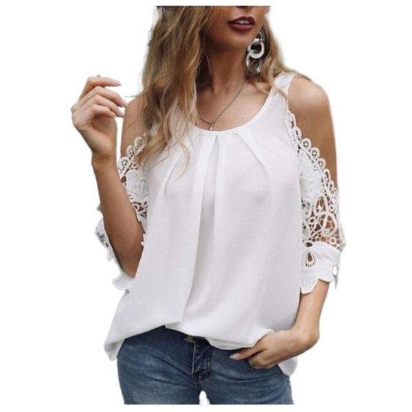 women's t-shirt hollow out t shirt women solid ladies sleeve lace patchwork o neck casual summer fashion loose elegant, White
women's t-shirt hollow out t shirt women solid ladies sleeve lace patchwork o neck casual summer fashion loose elegant, White