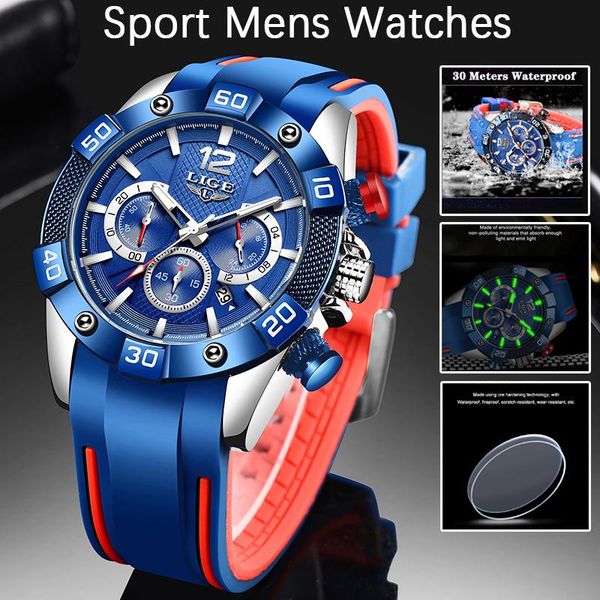 wristwatches luxury mens watches 2021 fashion lige brand silicone waterproof luminous watch men quartz chronograph relogio masculino, Slivery;brown
wristwatches luxury mens watches 2021 fashion lige brand silicone waterproof luminous watch men quartz chronograph relogio masculino, Slivery;brown