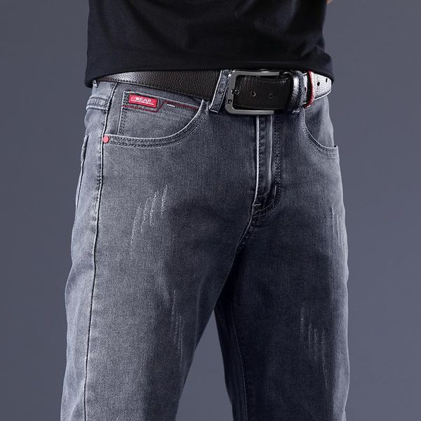 men's jeans 2021 brand business casual elastic comfort straight denim pants male trousers, Blue
men's jeans 2021 brand business casual elastic comfort straight denim pants male trousers, Blue