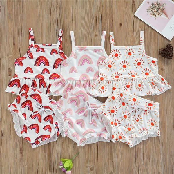 clothing sets 1-6 years girls two-piece clothes set printed pattern sleeveless vest and shorts infant orange wine red pink outfits, White
clothing sets 1-6 years girls two-piece clothes set printed pattern sleeveless vest and shorts infant orange wine red pink outfits, White