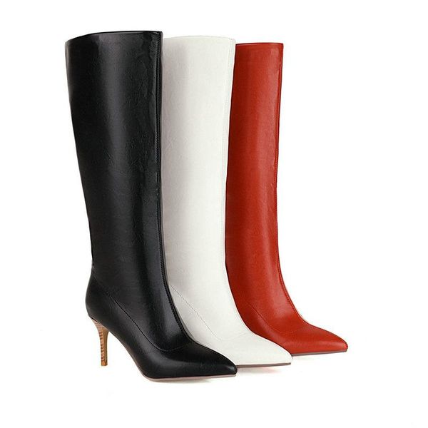 boots 2021 knee women's slip on large size autumn winter warm shoes fashion pointed stiletto high heel, Black
boots 2021 knee women's slip on large size autumn winter warm shoes fashion pointed stiletto high heel, Black