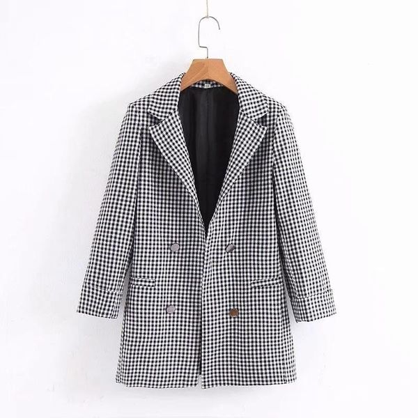women's suits & blazers ins temperament wear double breasted large version loose suit spring long slim coat, White;black
women's suits & blazers ins temperament wear double breasted large version loose suit spring long slim coat, White;black