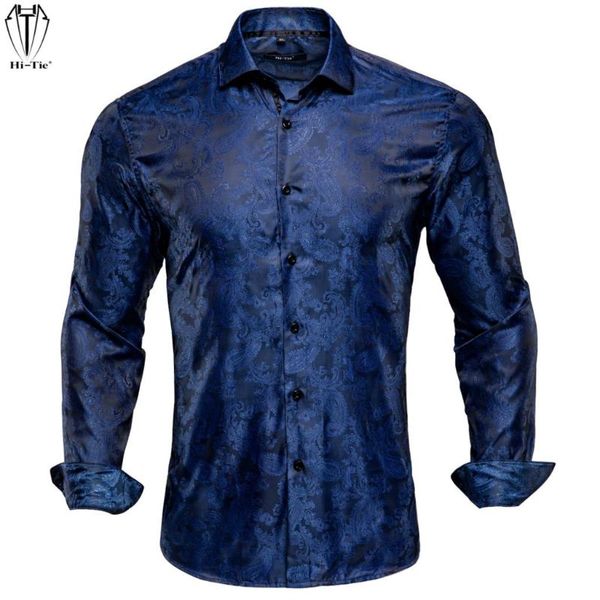 men's casual shirts hi-tie luxury silk mens long sleeve blue navy paisley men shirt slim fit for male dress jeans wedding, White;black
men's casual shirts hi-tie luxury silk mens long sleeve blue navy paisley men shirt slim fit for male dress jeans wedding, White;black