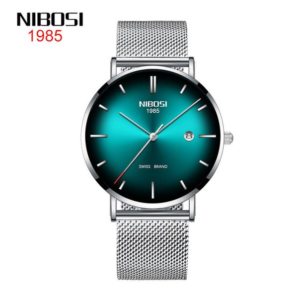16 style nibosi men's fashion watch calendar waterproof men's watch mesh with casual quartz watch 41mm silver shell green dail, Slivery;brown
16 style nibosi men's fashion watch calendar waterproof men's watch mesh with casual quartz watch 41mm silver shell green dail, Slivery;brown