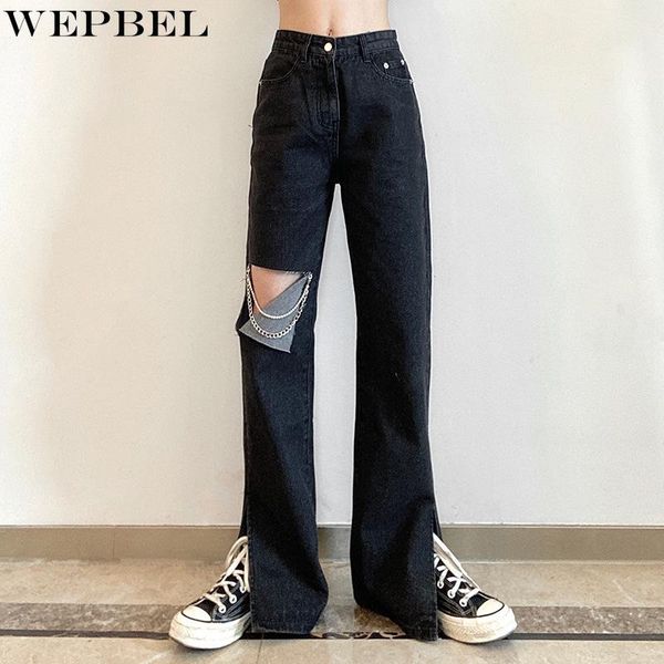 women's pants & capris wepbel high waist jeans casual solid color ripped chain summer fashion loose denim straight-leg, Black;white
women's pants & capris wepbel high waist jeans casual solid color ripped chain summer fashion loose denim straight-leg, Black;white