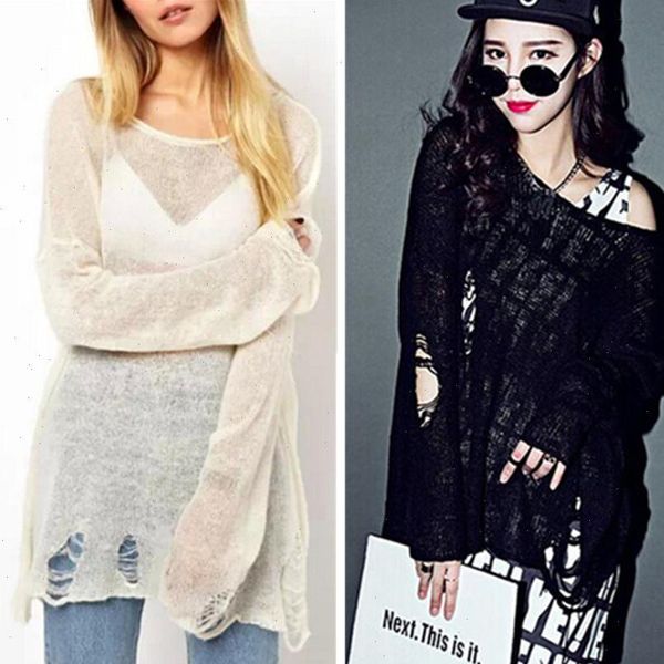 2021 womens loose hole sweater hollow out asymetric hem loose knitted v neck long sleeve thin sweater, White;black
2021 womens loose hole sweater hollow out asymetric hem loose knitted v neck long sleeve thin sweater, White;black