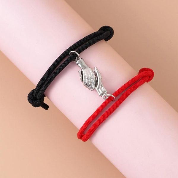 charm bracelets 2pcs magnetic couple mutual attraction hands shape pendant with braided bracelet gift for men and women, Golden;silver
charm bracelets 2pcs magnetic couple mutual attraction hands shape pendant with braided bracelet gift for men and women, Golden;silver