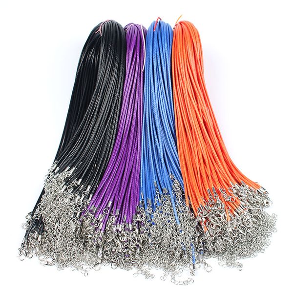 2mm waxed cord adjustable braided rope string necklace chain with lobster clasp diy jewelry making findings accessories, Silver
2mm waxed cord adjustable braided rope string necklace chain with lobster clasp diy jewelry making findings accessories, Silver