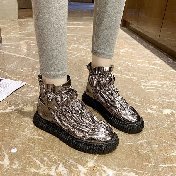boots style women short plush fashion loose folds designer autumn winter shiny leather shoes, Black
boots style women short plush fashion loose folds designer autumn winter shiny leather shoes, Black