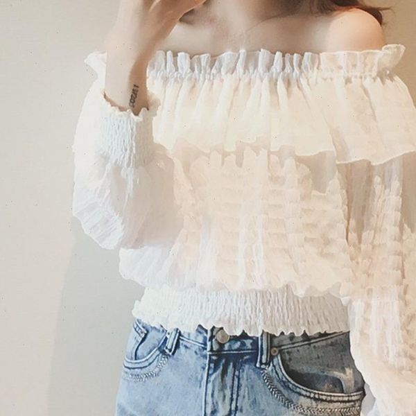 women casual loose short sleeve womens off the shoulder long sleeve blouse lace floral chiffon summer 2021 fashion, White
women casual loose short sleeve womens off the shoulder long sleeve blouse lace floral chiffon summer 2021 fashion, White