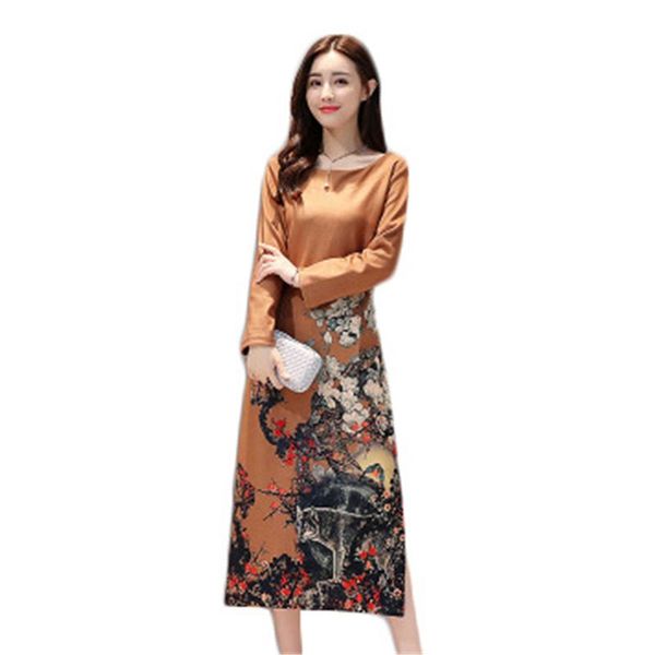 casual dresses big size women dress spring and autumn female chinese style print floral long split large cheongsam j669, Black;gray
casual dresses big size women dress spring and autumn female chinese style print floral long split large cheongsam j669, Black;gray