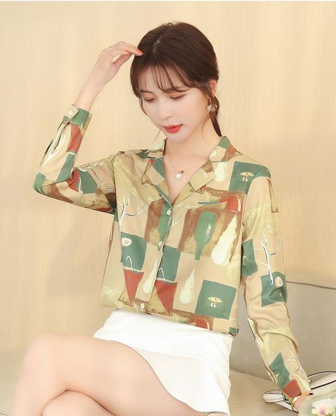 women's blouses & shirts abstract print shirt women retro hong kong flavor loose korean style design niche long-sleeved summer ins thin, White
women's blouses & shirts abstract print shirt women retro hong kong flavor loose korean style design niche long-sleeved summer ins thin, White