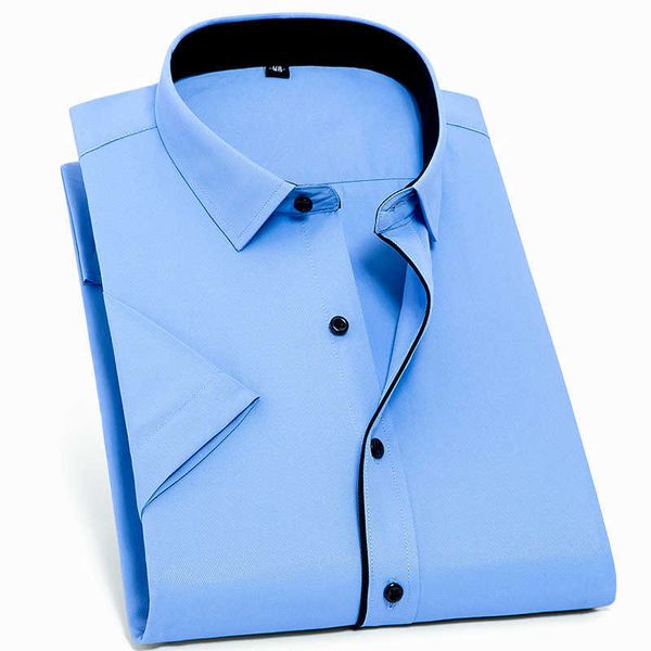 plus size 8xl 7xl summer men shirt short sleeved fashion solid twill male shirts formal business white camisa masculina clothing p0812, White;black
plus size 8xl 7xl summer men shirt short sleeved fashion solid twill male shirts formal business white camisa masculina clothing p0812, White;black