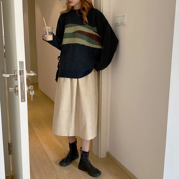 2021 new winter korean style loose knitted color patchwork thick women warm sweaters and pullovers(470 39we, White;black
2021 new winter korean style loose knitted color patchwork thick women warm sweaters and pullovers(470 39we, White;black