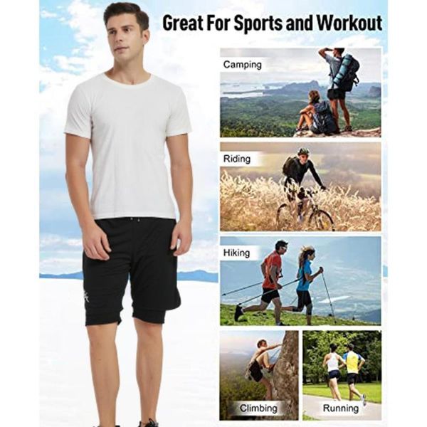 gym clothing outdoor men's sports fake two-piece fitness shorts summer loose and quick-drying running five-point pants, White;black
gym clothing outdoor men's sports fake two-piece fitness shorts summer loose and quick-drying running five-point pants, White;black
