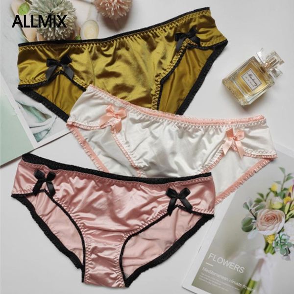 women's panties allmix silk sport underwear seamless bow briefs low waist girl solid underpants soft comfort lady lingerie, Black;pink
women's panties allmix silk sport underwear seamless bow briefs low waist girl solid underpants soft comfort lady lingerie, Black;pink