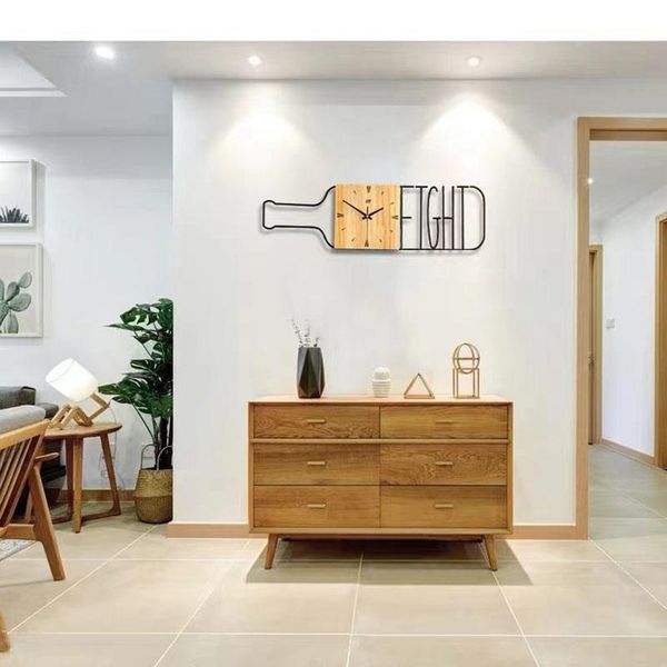 wine bottle creative log wall clock modern minimalist clock table personality home decoration wall
wine bottle creative log wall clock modern minimalist clock table personality home decoration wall