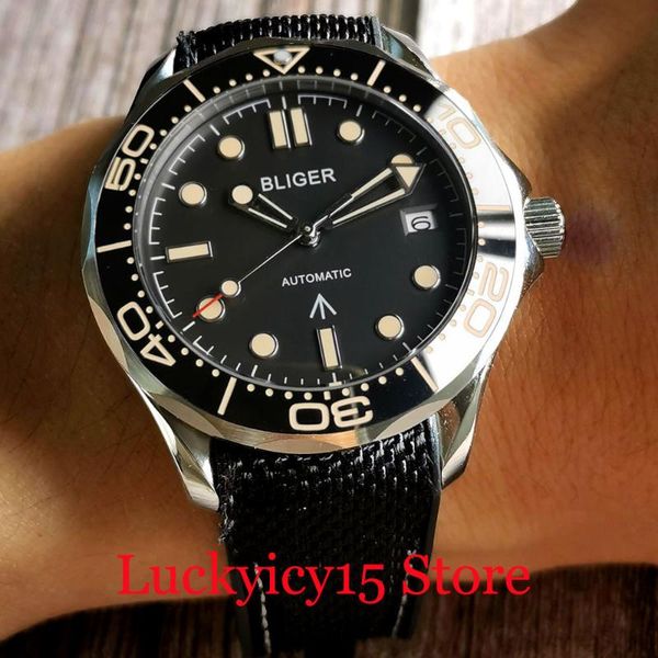 wristwatches bliger dress nh35a 41mm selfwinding men watch yellow marks glass back rubber band unidirectional bezel ring, Slivery;brown
wristwatches bliger dress nh35a 41mm selfwinding men watch yellow marks glass back rubber band unidirectional bezel ring, Slivery;brown