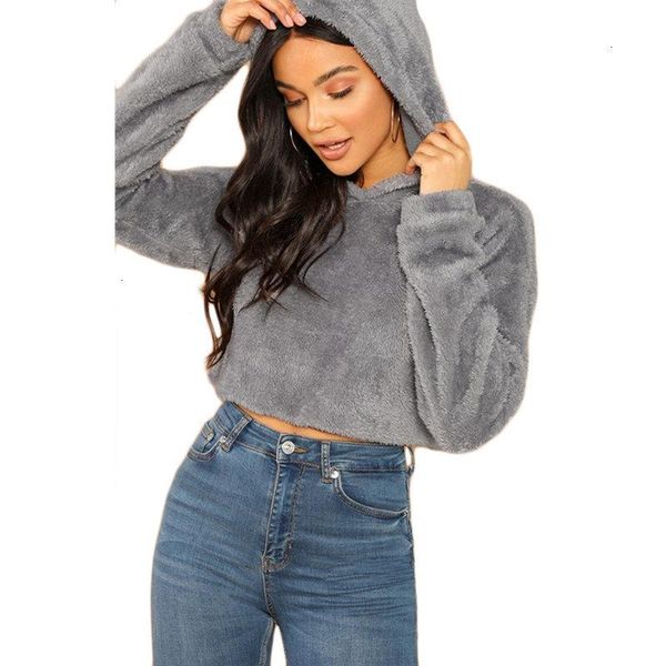 women's hoodies & sweatshirts grnshts grey minimalist solid drop short shoulder crop teddy hoodie sweatshirt autumn casual women pullov, Black
women's hoodies & sweatshirts grnshts grey minimalist solid drop short shoulder crop teddy hoodie sweatshirt autumn casual women pullov, Black