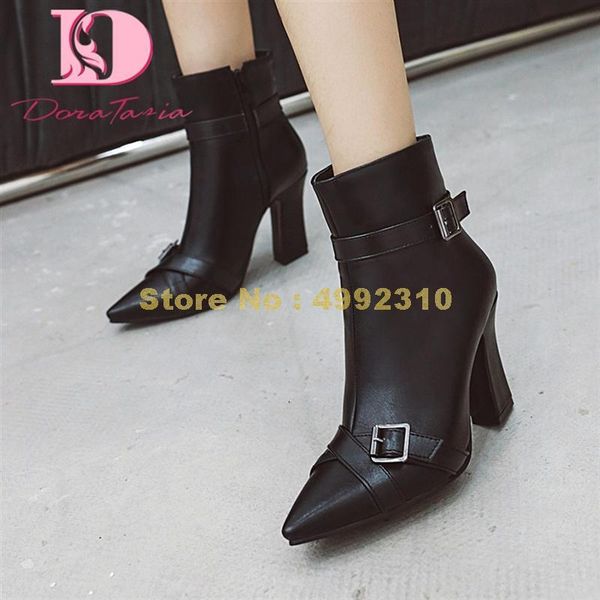 boots female pointed toe zip high heels ankle women elegant with buckle shoes, Black
boots female pointed toe zip high heels ankle women elegant with buckle shoes, Black