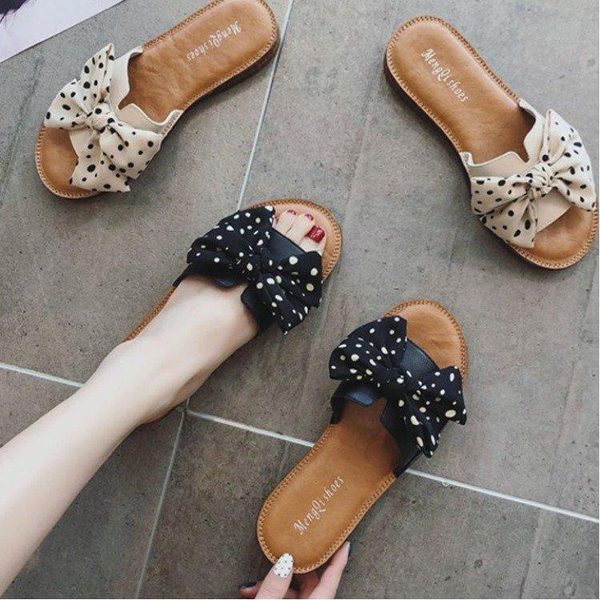slippers female summer fashion outer wear 2021 korean bow flat soft-soled sandals sha tan tuo slip resistant, Black
slippers female summer fashion outer wear 2021 korean bow flat soft-soled sandals sha tan tuo slip resistant, Black