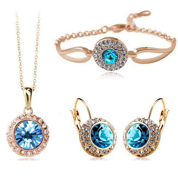earrings & necklace ociki rose gold color crystal and bracelet jewelry set green blue purple for women drop fashion, Silver
earrings & necklace ociki rose gold color crystal and bracelet jewelry set green blue purple for women drop fashion, Silver