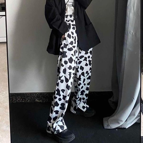 women's pants & capris trousers cow spots pattern printing loose straight leg high waist oversize harem, Black;white
women's pants & capris trousers cow spots pattern printing loose straight leg high waist oversize harem, Black;white