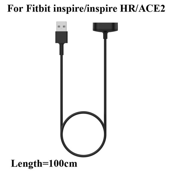 

100cm length for fitbit inspire and inspire hr ace2 wristband replacement usb charging cable smart band ace 2 fast charger line