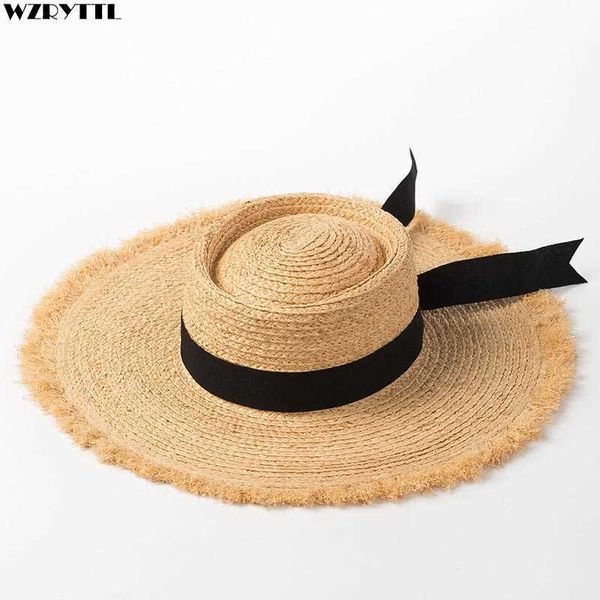 natural raffia hats women girl summer wide brim beach hat black band ribbon straw hat lady derby panama sun visor cap 210531, Blue;gray
natural raffia hats women girl summer wide brim beach hat black band ribbon straw hat lady derby panama sun visor cap 210531, Blue;gray