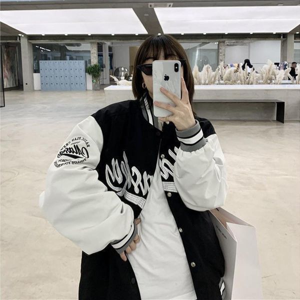 women's jackets splicing baseball jacket female korean letter printing loose bf harajuku vintage men women streetwear, Black;brown
women's jackets splicing baseball jacket female korean letter printing loose bf harajuku vintage men women streetwear, Black;brown