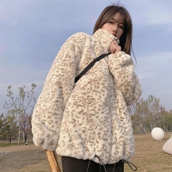 women's wool & blends 2021 winter korean zipper lamb leopard plush short coat imitation rex fur grass female print, Black
women's wool & blends 2021 winter korean zipper lamb leopard plush short coat imitation rex fur grass female print, Black