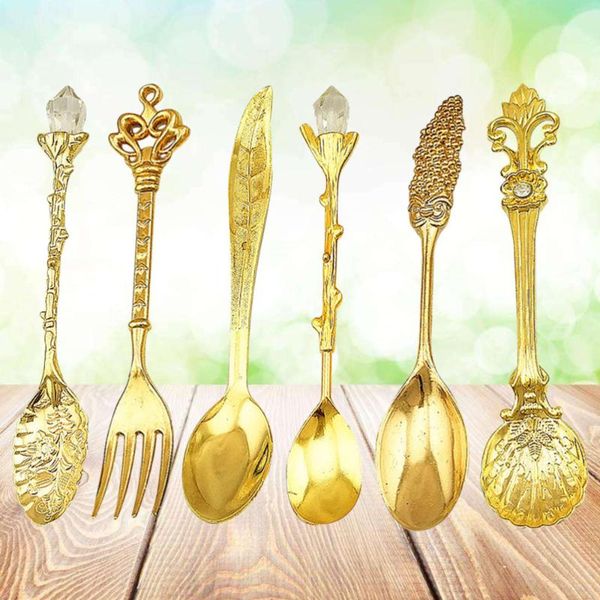 spoons 6 pcs occident court style retro coffee western cutlery set creative carved stirring spoon for ice cream (golden)
spoons 6 pcs occident court style retro coffee western cutlery set creative carved stirring spoon for ice cream (golden)