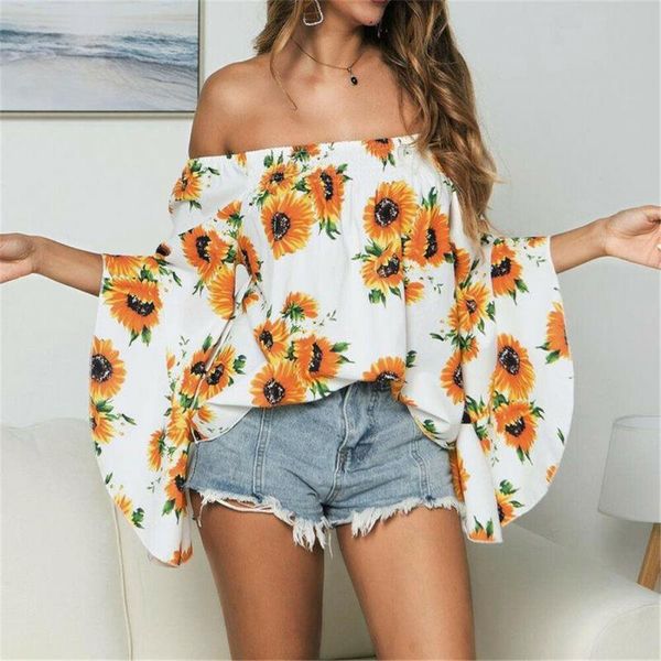 womens summer floral off-shoulder boho blouses homewear loose baggy holiday beach style tunic shirts dropshipping, White
womens summer floral off-shoulder boho blouses homewear loose baggy holiday beach style tunic shirts dropshipping, White