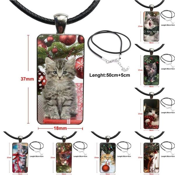 pendant necklaces for women girls cute christmas cat necklace with steel plated glass cabochon choker long rectangle, Silver
pendant necklaces for women girls cute christmas cat necklace with steel plated glass cabochon choker long rectangle, Silver