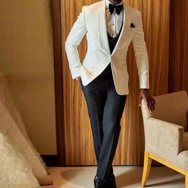 men's suits & blazers white and black wedding tuxedo for groomsmen with shawl lapel 3 piece african men set jacket vest pants fashion f, White;black
men's suits & blazers white and black wedding tuxedo for groomsmen with shawl lapel 3 piece african men set jacket vest pants fashion f, White;black