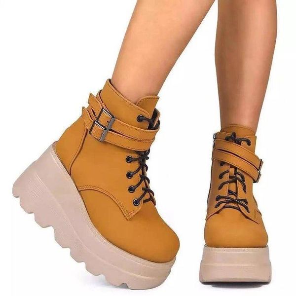 dress shoes 2021 muffin thick bottom colorful high casual women's large boots, Black
dress shoes 2021 muffin thick bottom colorful high casual women's large boots, Black