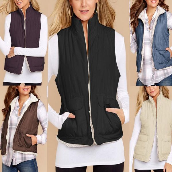 women's vests women stand collar waistcoat winter warm padded sleeveless vest coat -opk, Black;white
women's vests women stand collar waistcoat winter warm padded sleeveless vest coat -opk, Black;white